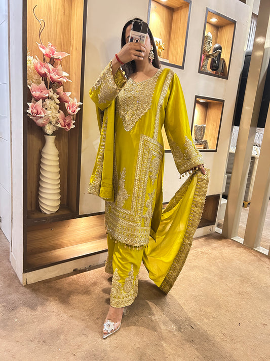 Maharani 3-Piece Embroidered Suit