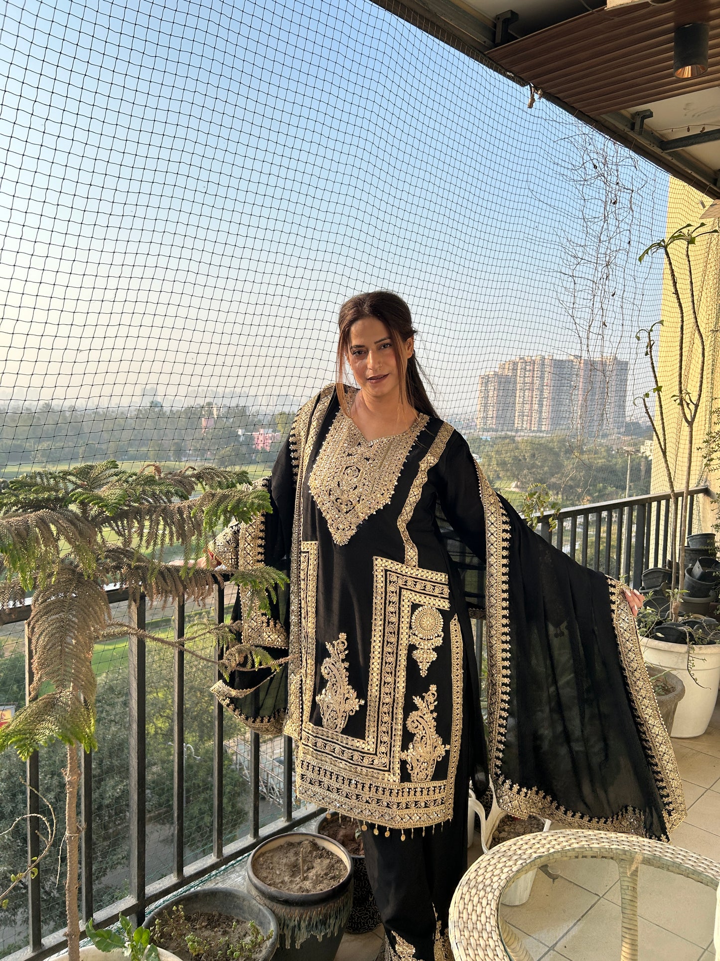 Maharani 3-Piece Embroidered Suit