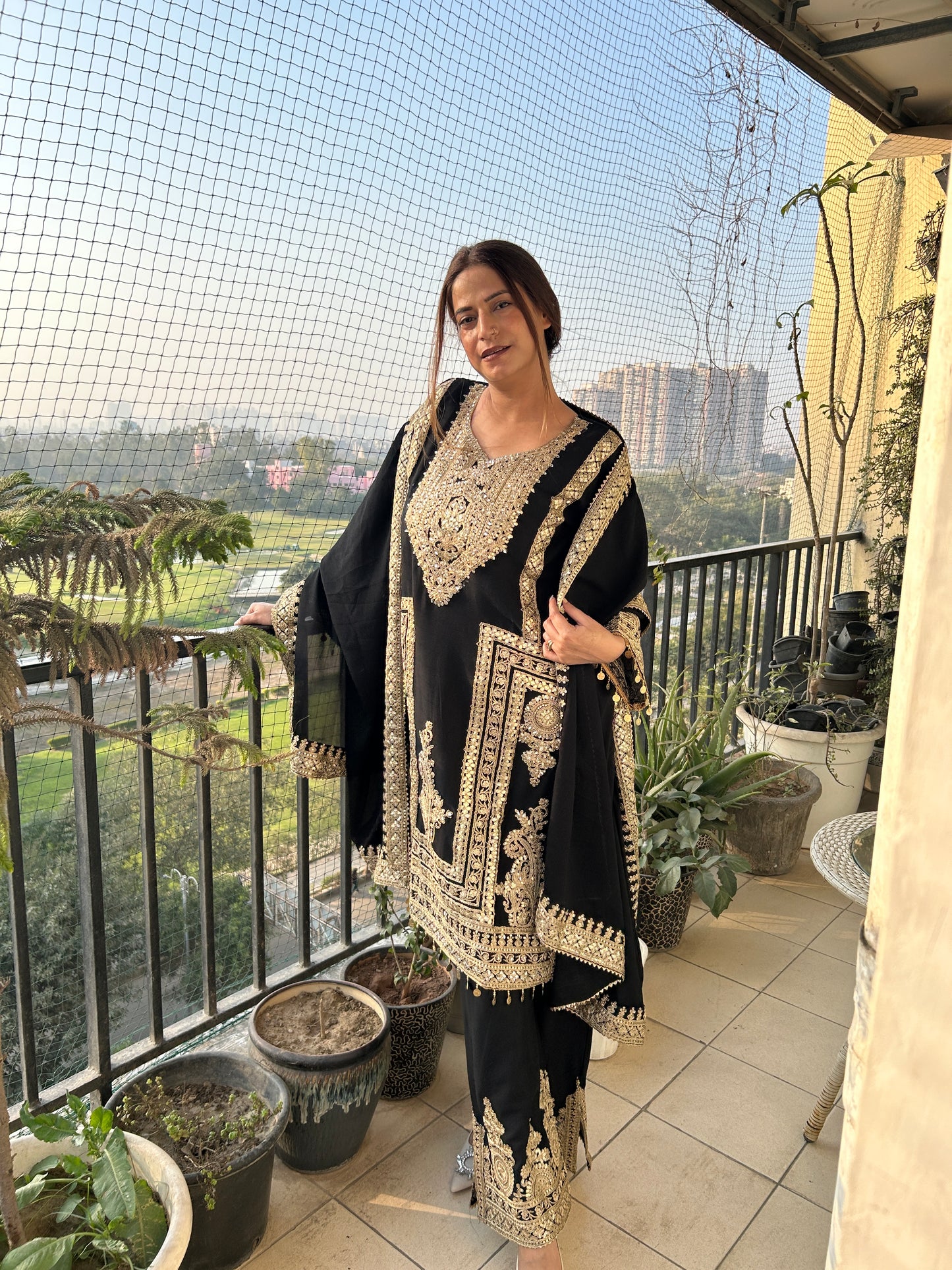 Maharani 3-Piece Embroidered Suit