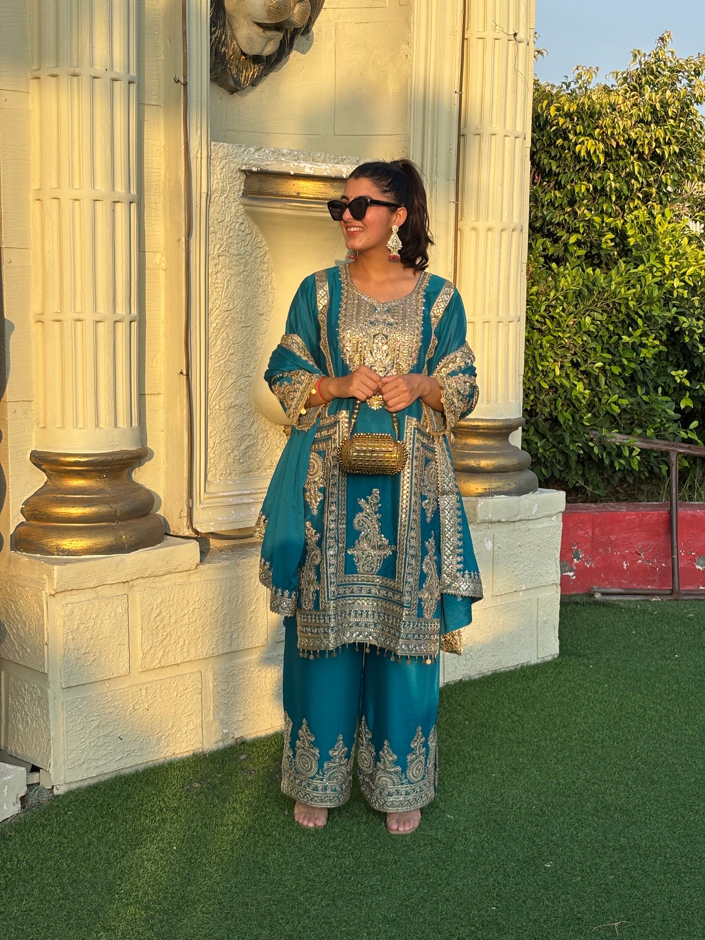 Maharani 3-Piece Embroidered Suit