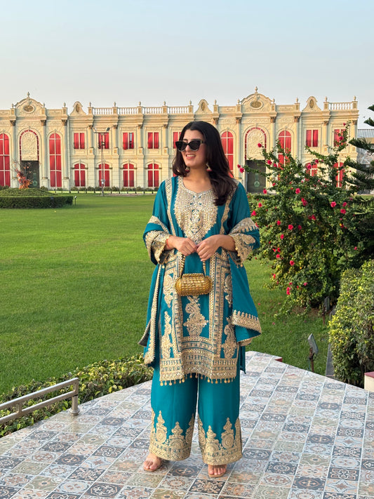 Maharani 3-Piece Embroidered Suit