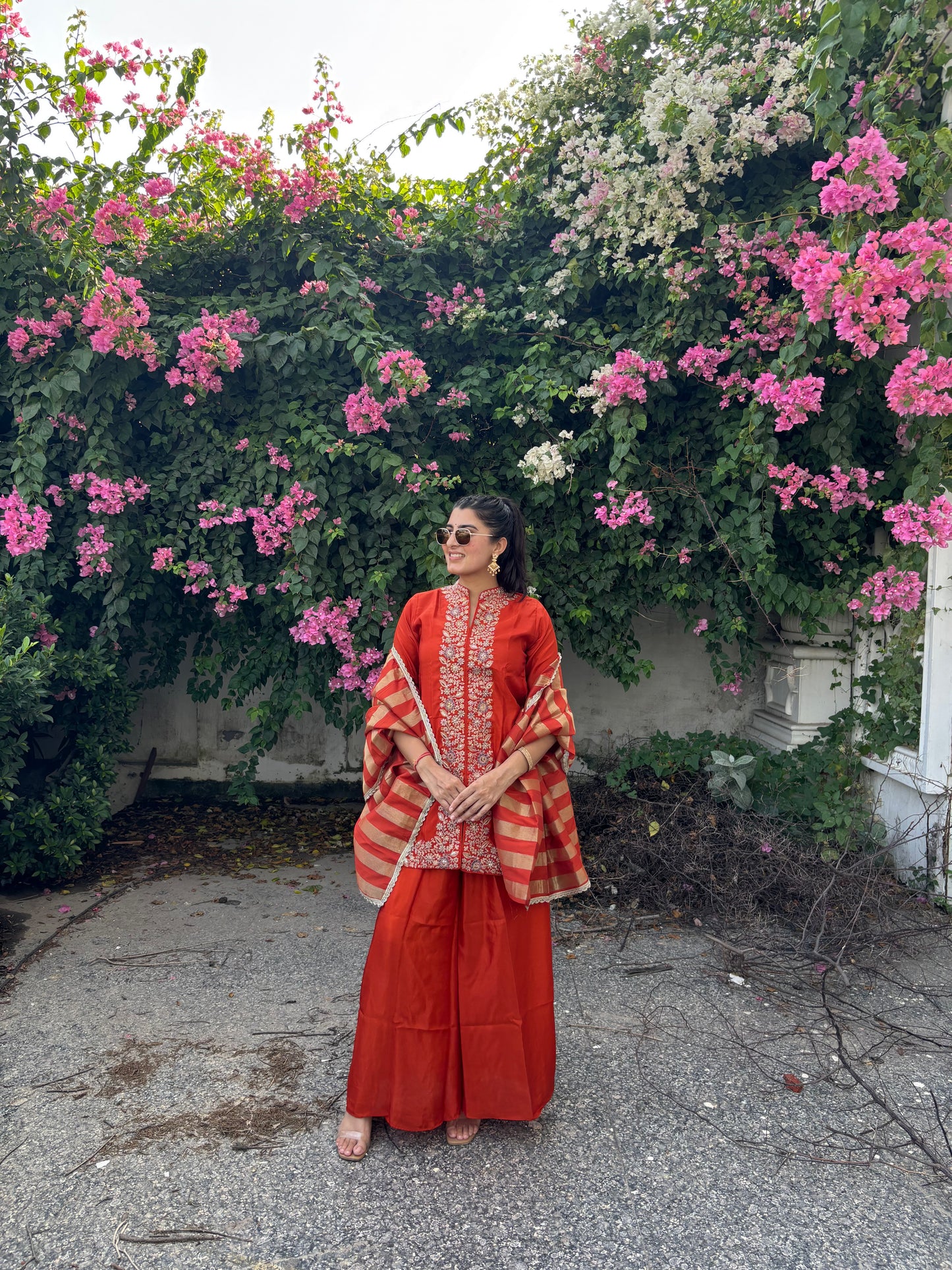 Amber Rust Orange 3 piece Suit Set