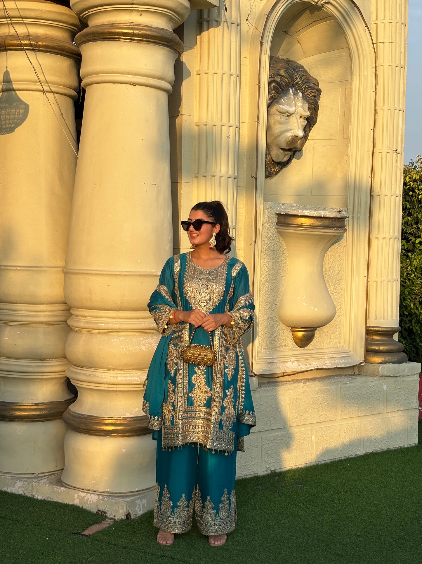Maharani 3-Piece Embroidered Suit